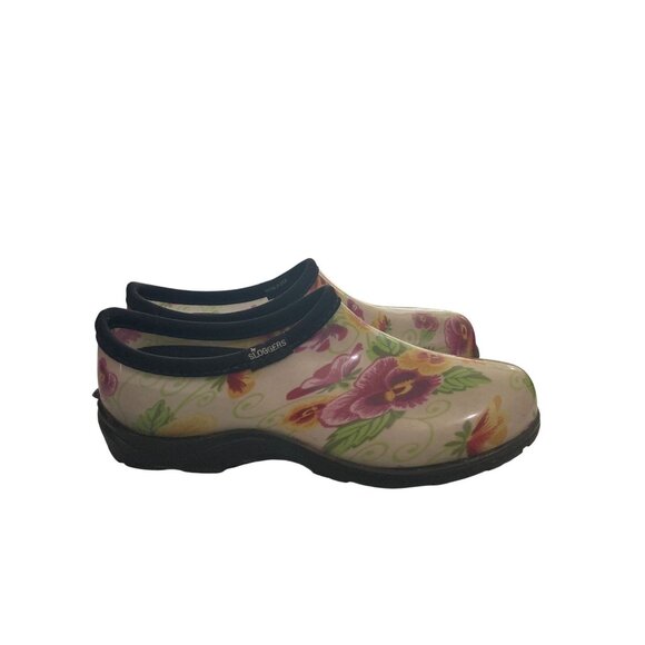 Sloggers Womens Size 8 Floral Waterproof Garden Clogs Made In USA - Picture 5 of 8
